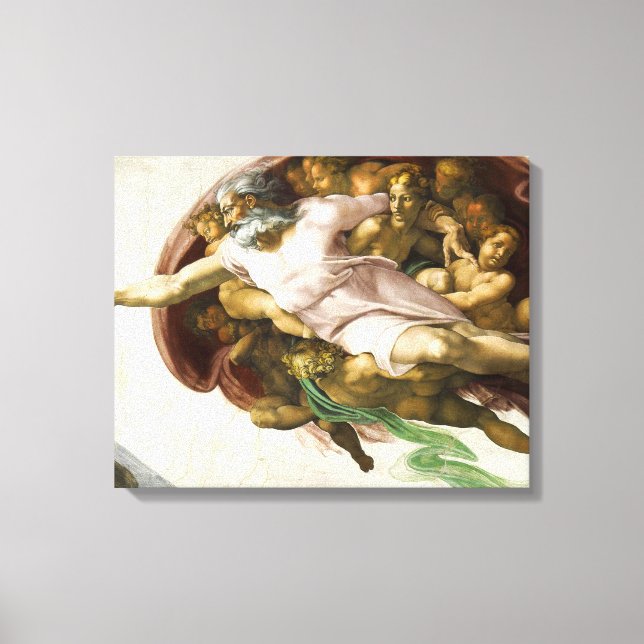 Lienzo MICHELANGELO - La creación de Adam 1512 (Anverso)