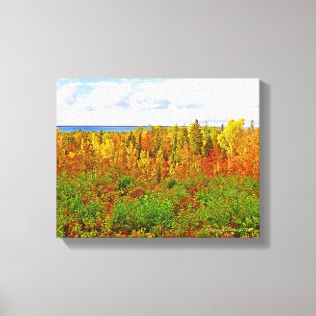 LIENZO MICHIGAN AGLOW EN OTOÑO (Anverso)