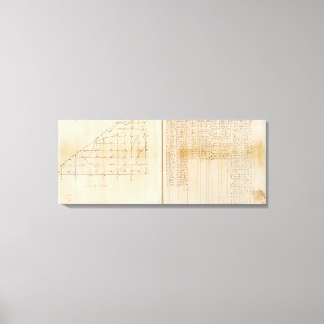 Lienzo Michigan e Indiana Survey (Anverso)