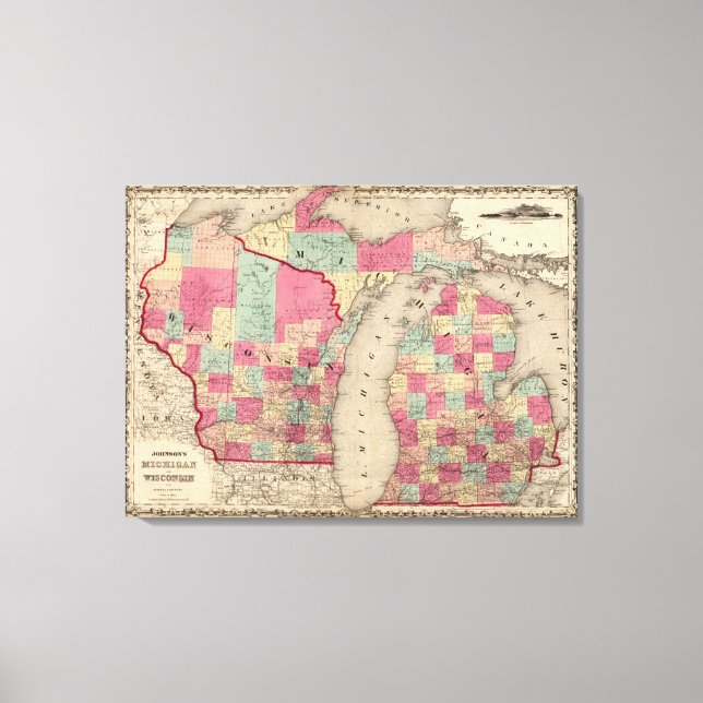 Lienzo Michigan y Wisconsin (Anverso)