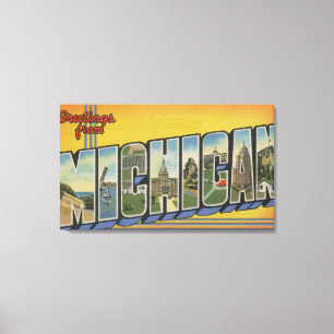 Lienzo MichiganEscenas de letras grandesMichigan