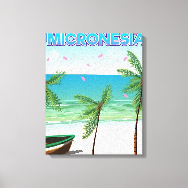 Lienzo Micronesia "Viaja hacia la aventura" (Anverso)