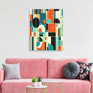 Lienzo Mid Century Mod Geometric Abstract Canvas Art