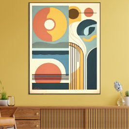 Lienzo Mid Century Modern Art Sunrise Sunset