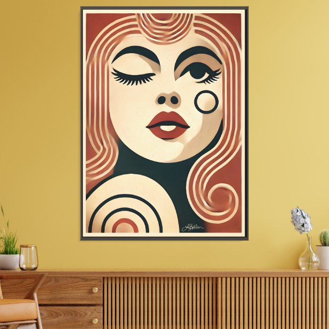 Lienzo Mid Century Modern Art The Beauty Spot (Insitu (Sala de estar))