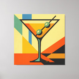 Lienzo Mid Century Modern Sunrise Bauhaus Martini