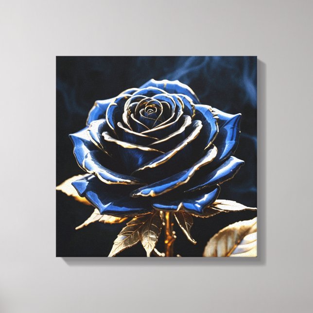 Lienzo Midnight Bloom Rose (Anverso)
