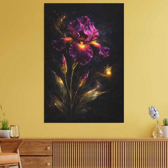 Lienzo Midnight Botanica Nocturne Iris Moody Indigo (Insitu (Sala de estar))