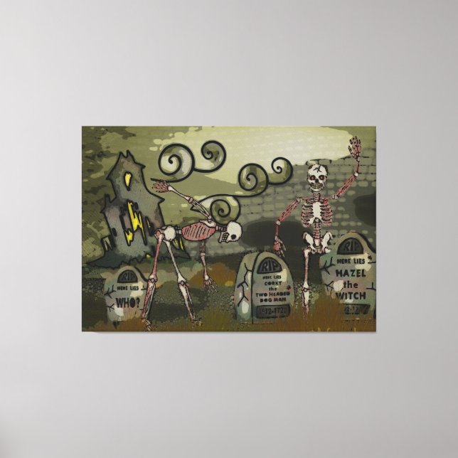 Lienzo Midnight Graveyard Whimsical (Anverso)