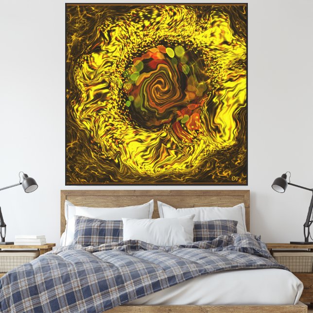 Lienzo Miel abstracta  (Insitu(Dormitorio))