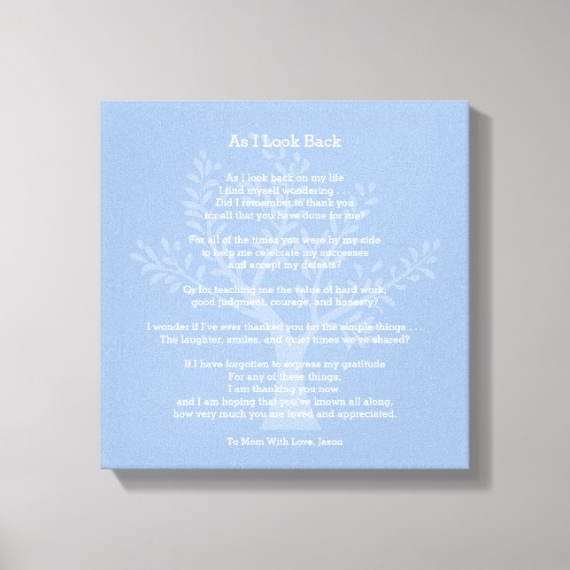 Lienzo Mientras Miro Hacia Atrás, (Anverso)