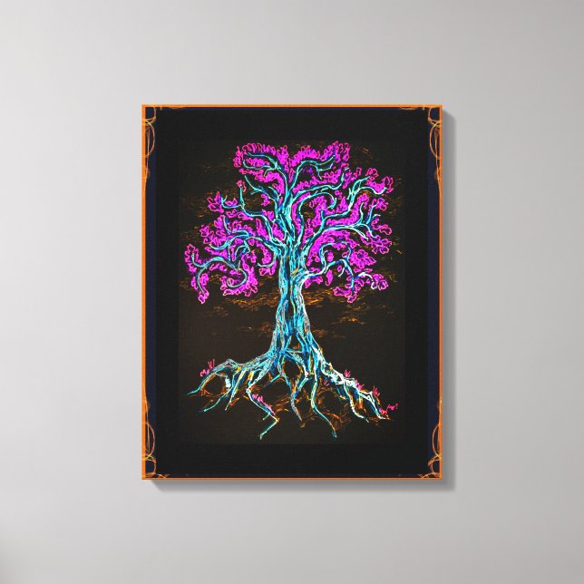Lienzo Mighty Purple Tree (Anverso)