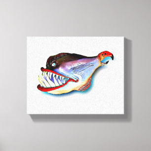 Lienzo Mike Quinn Toothy Fish con actitud