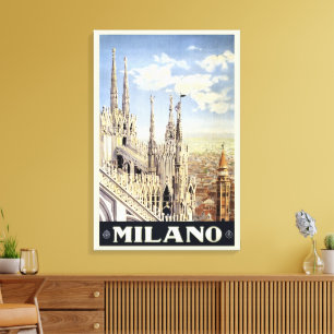 Lienzo Milano Italia Catedral Gótica Duomo Viaje Antiguo