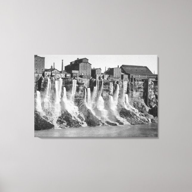 Lienzo Mills en el lado estadounidense de las cataratas d (Anverso)