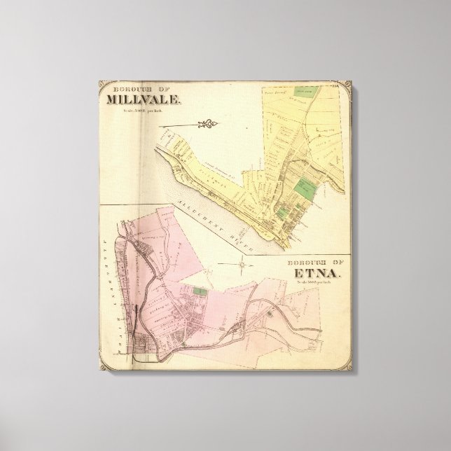 Lienzo Millvale, Etna (Anverso)