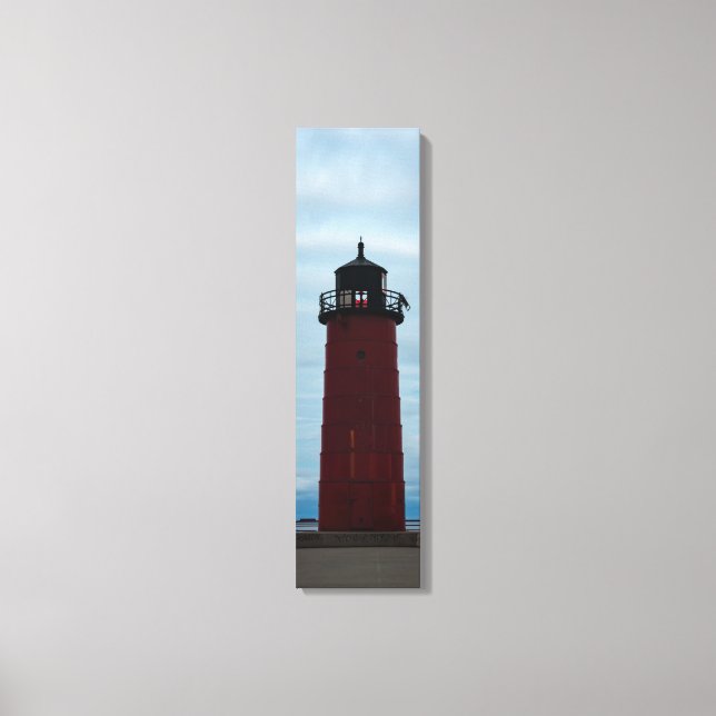 Lienzo Milwaukee Pierhead Lighthouse Ver Canvas verticale (Anverso)