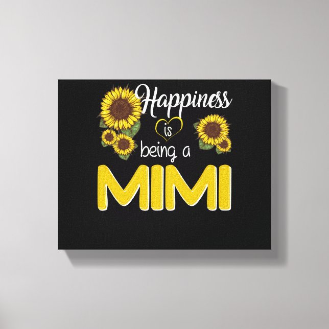 Lienzo Mimi Gift | La Felicidad Es Ser Un Girasol MiMi (Anverso)