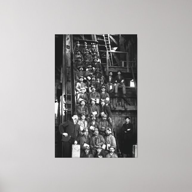 Lienzo Mineros de la Tierra Profundos listos para descend (Anverso)