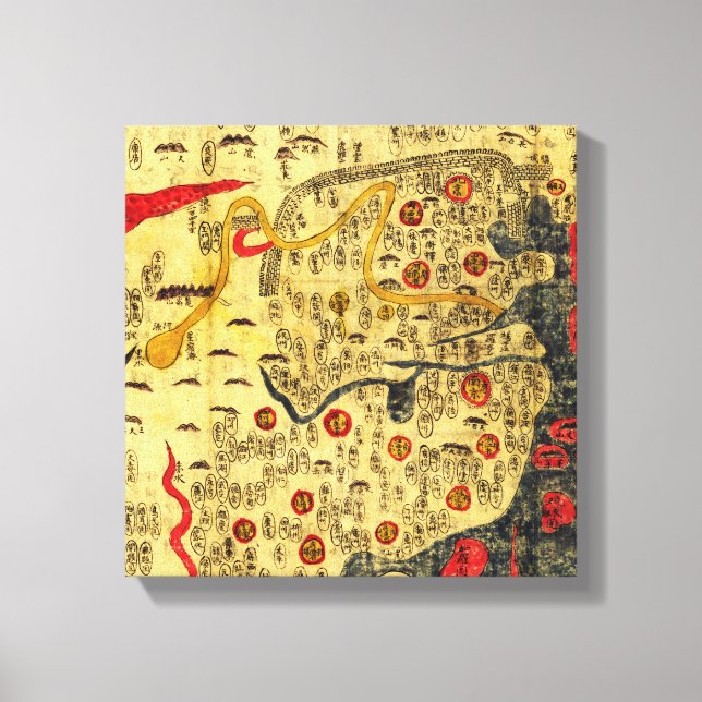 Lienzo Ming Empire, ChinaMapa PanorámicoChina (Anverso)