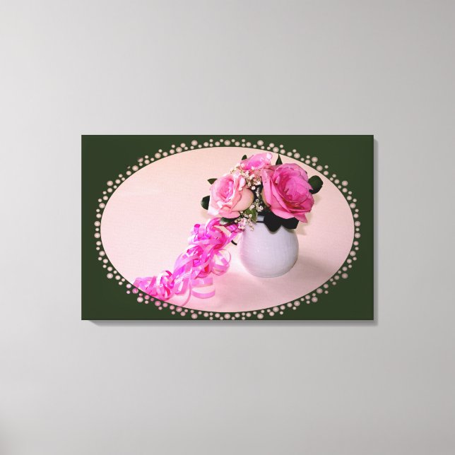 Lienzo Mini Rose Bouquet con Babys Breath CANVAS (Anverso)
