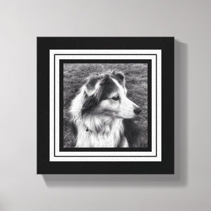 Lienzo Mini tamaño de la imagen blanco y negro del