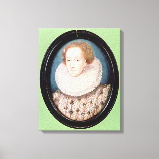 Lienzo Miniatura de la Reina Isabel I (Anverso)