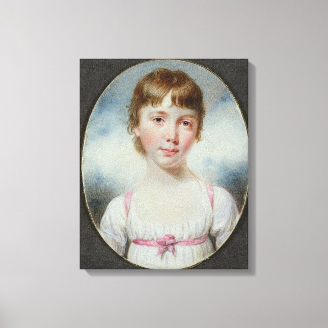 Lienzo Miniatura de un joven chica (Anverso)