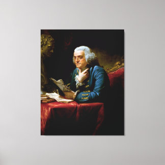 Lienzo Miniatura del retrato, Benjamin Franklin Padre fun