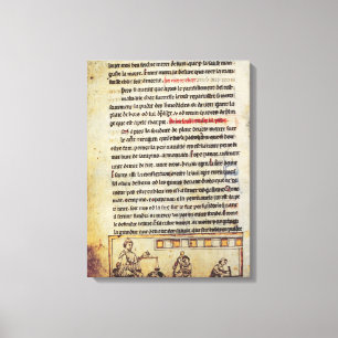 Lienzo Miniatura inglesa, "Medica", ilustrando un apoth