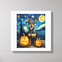 Miniature Pinscher Perro Lindo Halloween Jack O La