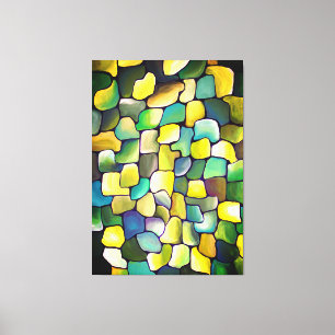 Lienzo Minimalismo contemporáneo Patrón verde Artdeco