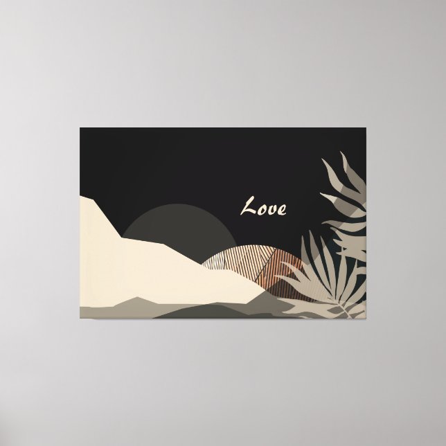 Lienzo Minimalist Earth Tones Boho Abstract  (Anverso)