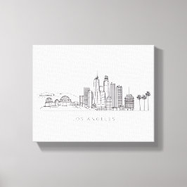 Lienzo Minimalist Los Angeles Skyline Illustration