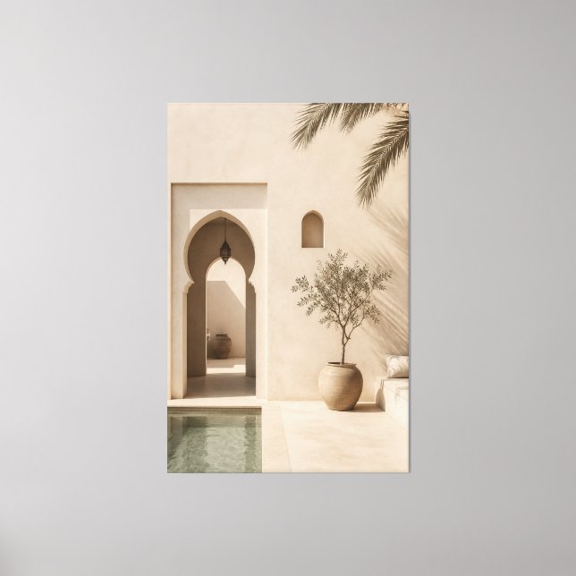 Lienzo Minimalist Moroccan Riad Canvas Print (Anverso)