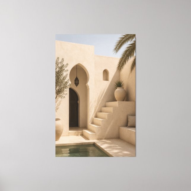 Lienzo Minimalist Moroccan Riad Canvas Print  (Anverso)