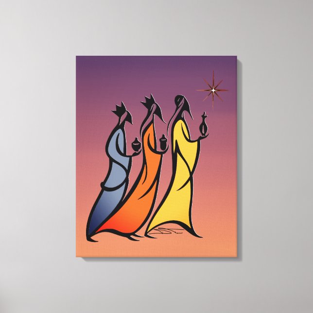 Lienzo Minimalist Three Wise Men (Anverso)