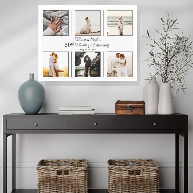 Lienzo Minimalista 6 foto 50 aniversario Boda (Subido por el creador)