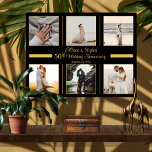 Lienzo Minimalista 6 foto 50 aniversario Boda<br><div class="desc">Captura los recuerdos con este elegante y elegante diseño minimalista de seis fotos de 50 años Bodas. Sólo tienes que añadir tus fotos,  los nombres de tu pareja y la fecha,  y has creado un aguijón para que te atesoren toda la vida.</div>