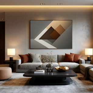Lienzo Minimalista abstracto geométrico en capas