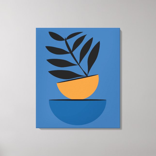 Lienzo Minimalista Abstracto Medio Círculo Boho Botánico (Anverso)