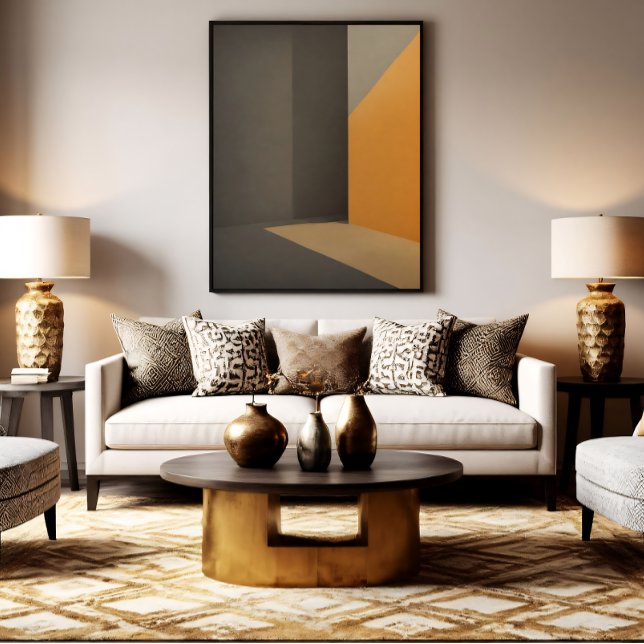 Lienzo Minimalista abstracto naranja y gris (Subido por el creador)