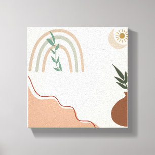 Lienzo Minimalista Boho Wall Art Canva estética neutra
