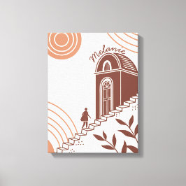 Lienzo Minimalista botánico moderno personalizado