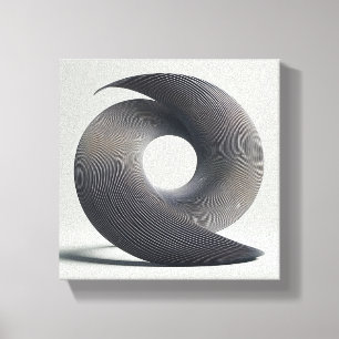 Lienzo Minimalista moderno abstracto espiral torcido - 3D