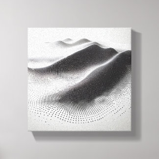 Lienzo Minimalista Moderno Abstracto Paisaje de Puntos - 