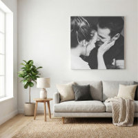 Minimalista Moderno Elegante Cuadrado Foto Boda