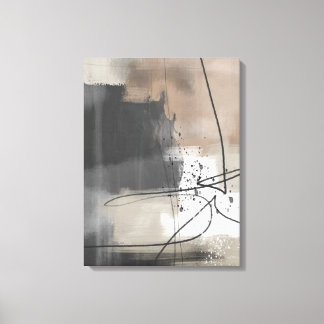 Lienzo Minimalista negro negro de pintura abstracta moder