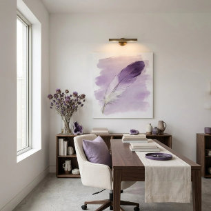 Lienzo Minimalista trazo de pintura de aceite 3D lavanda 