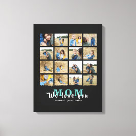 Lienzo minimalistas te queremos madre 16 Collage de fotos